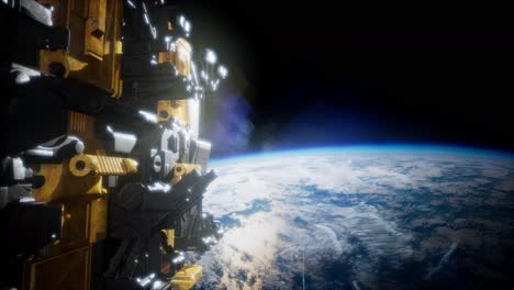 Naves-Espaciales-En-El-Espacio-3d-Renderizado